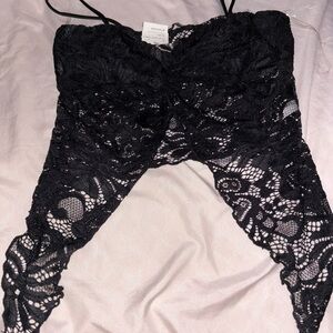Papermoon Black Lace Bandeau Top